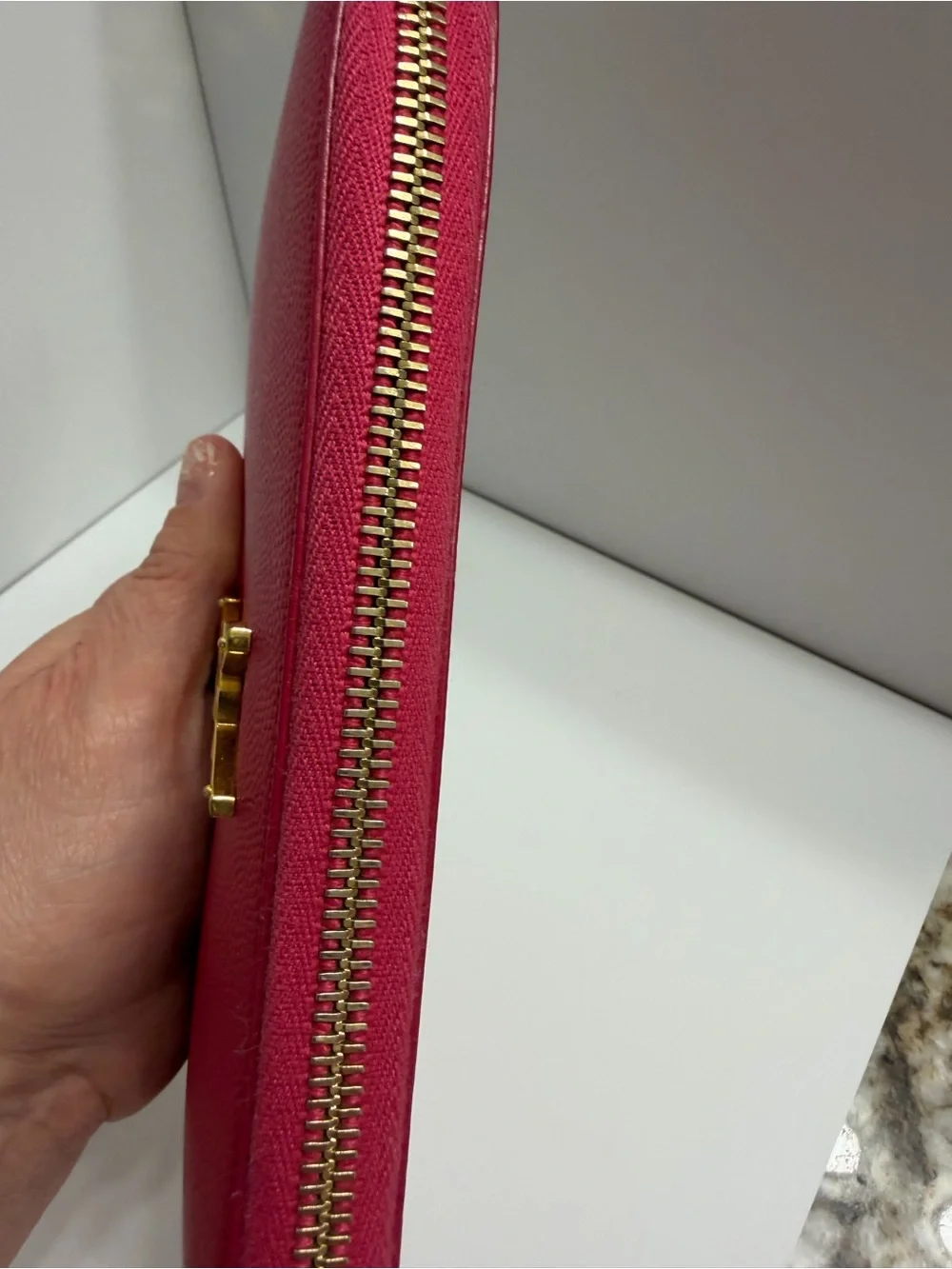 Saint Laurent monogram zip around continental wallet